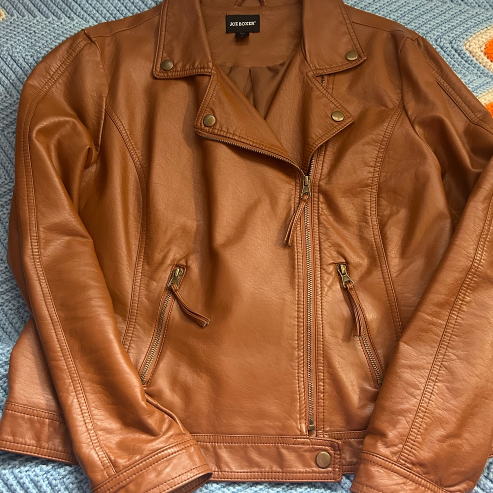 Joe Boxer Brown Faux Leather Jacket